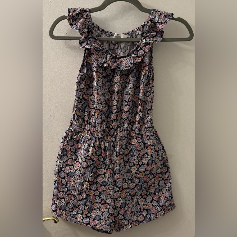 H&M Floral Kids One Piece - Pink and Blue